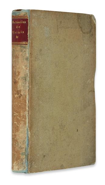 MEDICINE  ACTUARIUS, JOANNES ZACHARIAS. Libri VII de urinis.  1548